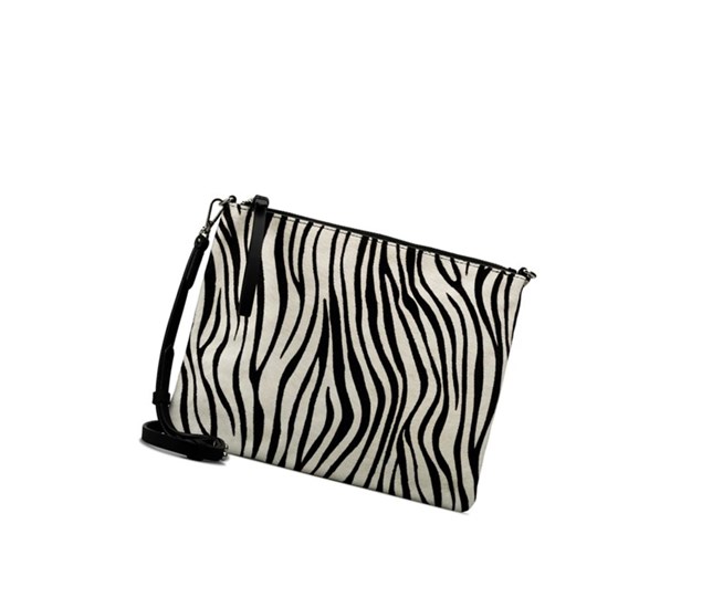 Bolsos Cruzados Clarks Roslyn Lily Print Cuero Mujer Blancas Negras | QXER-68715