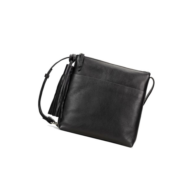 Bolsos Cruzados Clarks Topsham Shine Cuero Mujer Negras | RBOV-71345