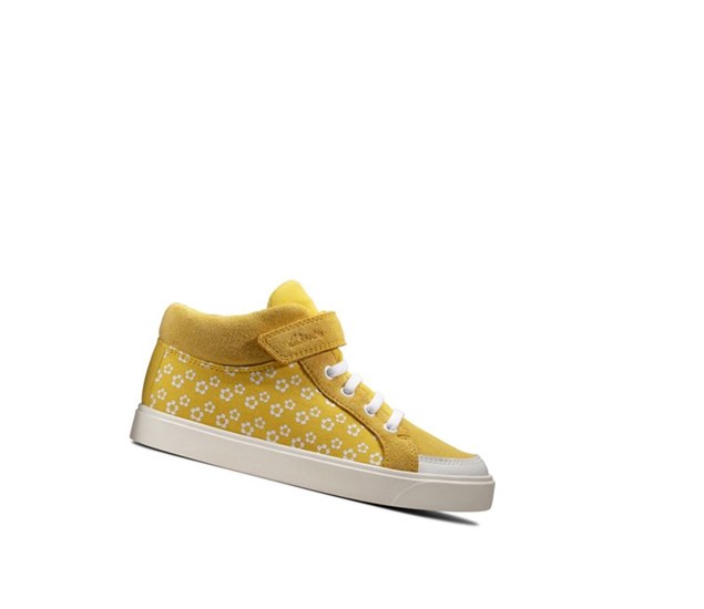 Botas Casuales Clarks City Hop Niño Amarillo | BAWX-42597