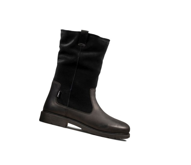 Botas Cuero Clarks Astrol Rise Cuero Niña Negras | VFDX-42589