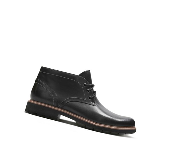 Botas De Desierto Clarks Batcombe Lo Cuero Hombre Negras | AFLK-80367