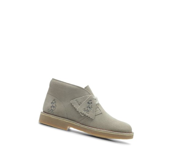 Botas De Desierto Clarks Iconic Embossed Gamuza Niña Beige | INVD-53790