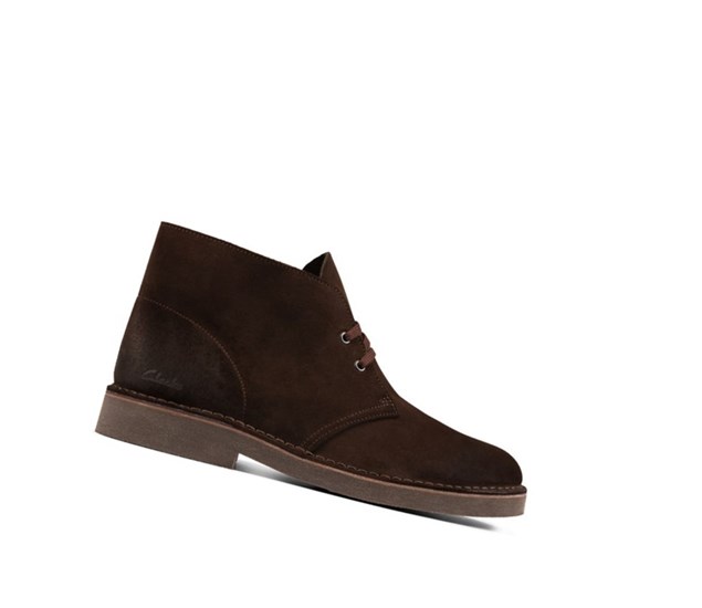 Botas De Desierto Clarks Ligeros Gamuza Hombre Marrones Oscuro | NJDR-48796