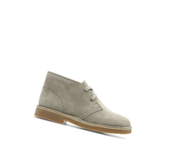 Botas De Desierto Clarks Originales Gamuza Niña Beige | BZAN-54370