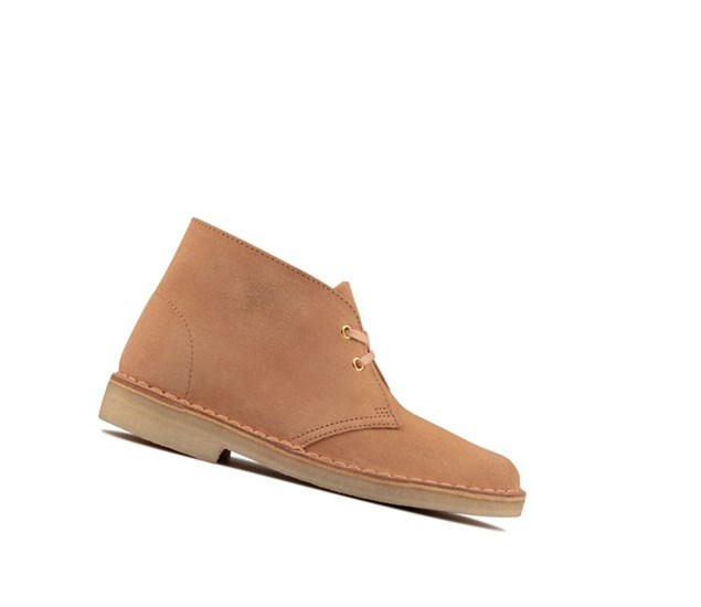 Botas De Desierto Clarks Originales Gamuza Mujer Marrones | WSKX-20859