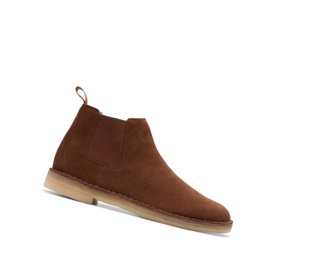 Botines Chelsea Clarks Desert Gamuza Hombre Marrones | XKOZ-82571