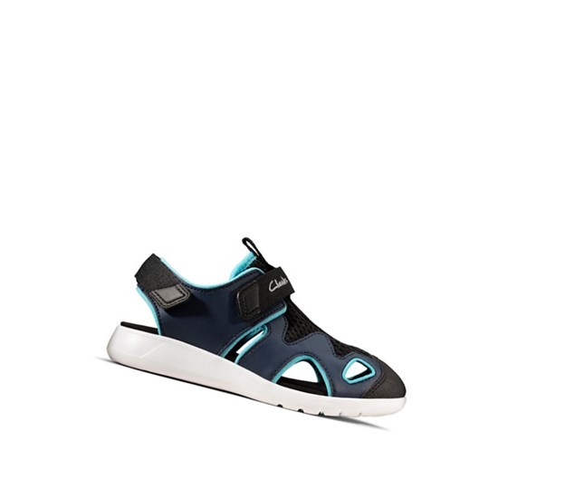 Sandalias Casuales Clarks Scape Surf Sintetico Niña Azul Marino | JDHS-75862