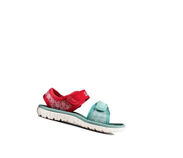 Sandalias Casuales Clarks Surfing Sea Niña Rojas | XGHK-28459