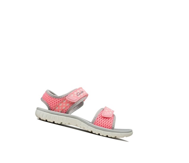 Sandalias Casuales Clarks Surfing Tide Niña Rosas | XDNQ-41830