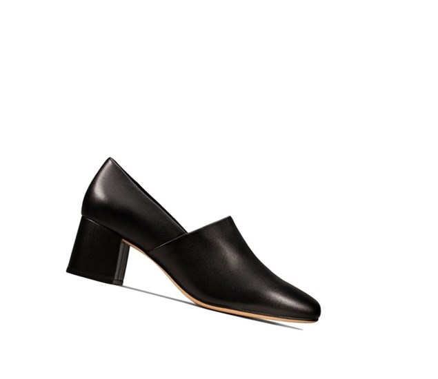 Tacones Clarks Sheer Lily Cuero Mujer Negras | JYCF-81470