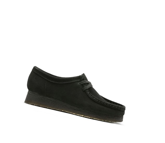 Wallabee Clarks Originales Gamuza Mujer Negras | IRNG-80675