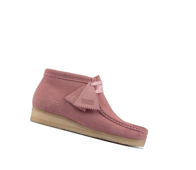 Wallabee Clarks Originales Gamuza Mujer Rosas | QGZJ-85174