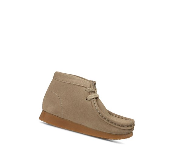 Wallabee Clarks Originales Gamuza Niño Beige | KSJT-79501