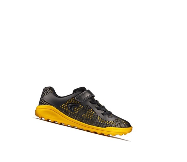 Zapatillas Clarks Award Swift Niño Negras Amarillo | ZONG-83152