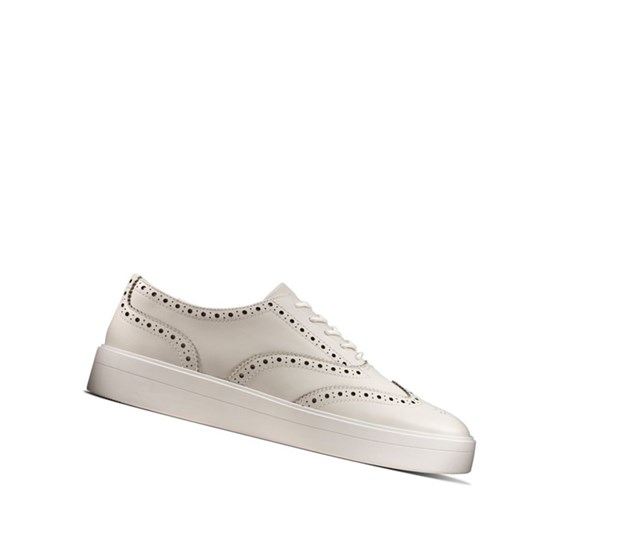 Zapatillas Clarks Hero Cuero Mujer Blancas | RSOH-41029