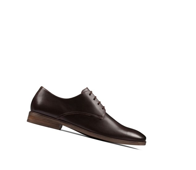 Zapatillas Para Caminar Clarks Stanford Walk Cuero Hombre Marrones Oscuro | HDVG-65384