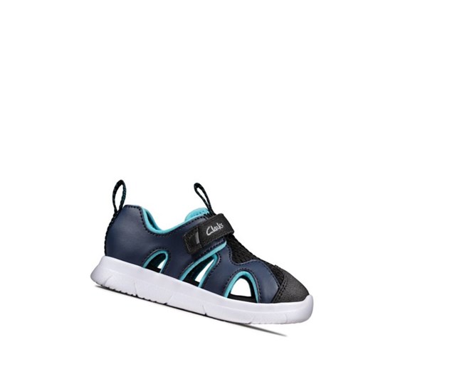 Zapatos Casuales Clarks Ath Surf Sintetico Niño Azul Marino | NKLS-16283