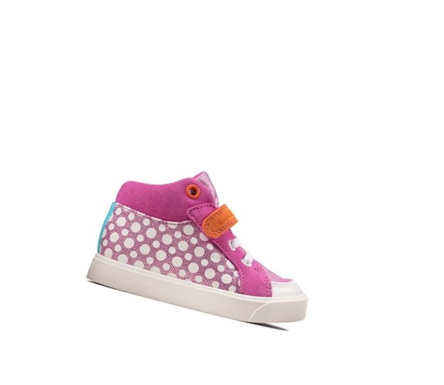 Zapatos Casuales Clarks City Pop Niño Rosas | YWCP-23180