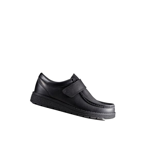 Zapatos Escolares Clarks Mendip Pure Cuero Niño Negras | COSV-31657