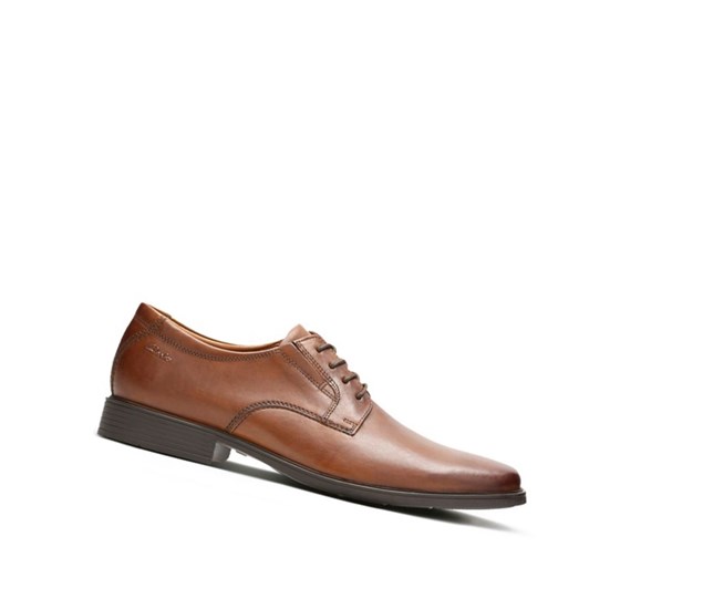 Zapatos Piel Clarks Tilden Plain Cuero Hombre Marrones Oscuro | PSIR-81495