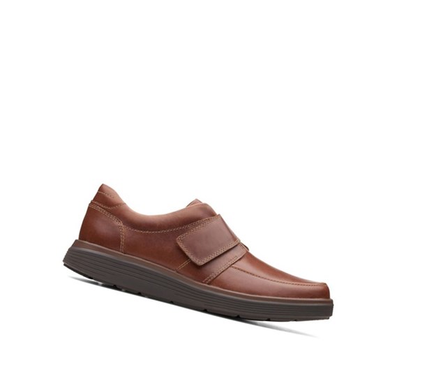 Zapatos Piel Clarks Un Abode Correa Cuero Hombre Marrones Oscuro | WTUR-07915