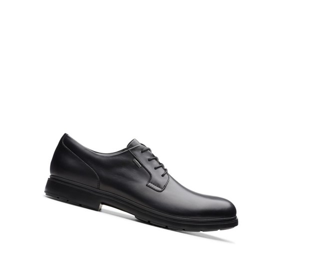 Zapatos Piel Clarks Un Tailor Go Gore-tex Cuero Anchos Fit Hombre Negras | XHWU-78063