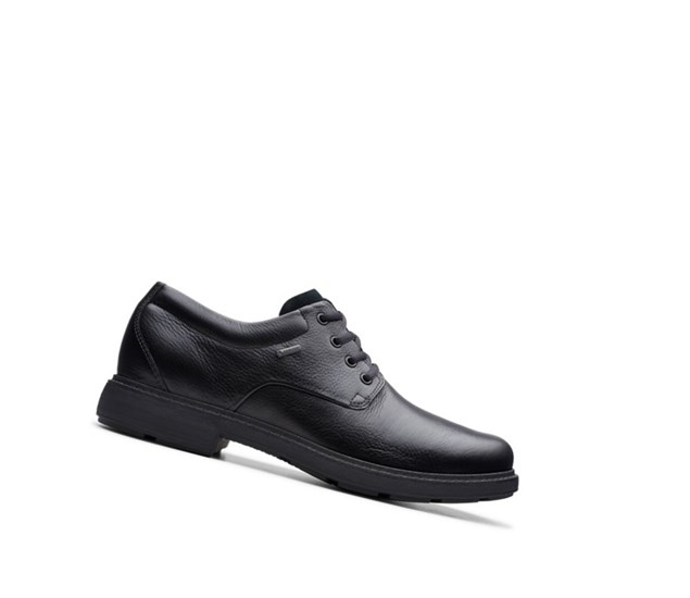 Zapatos Piel Clarks Un Tread Lo Gore-tex Cuero Hombre Negras | WAEX-62387