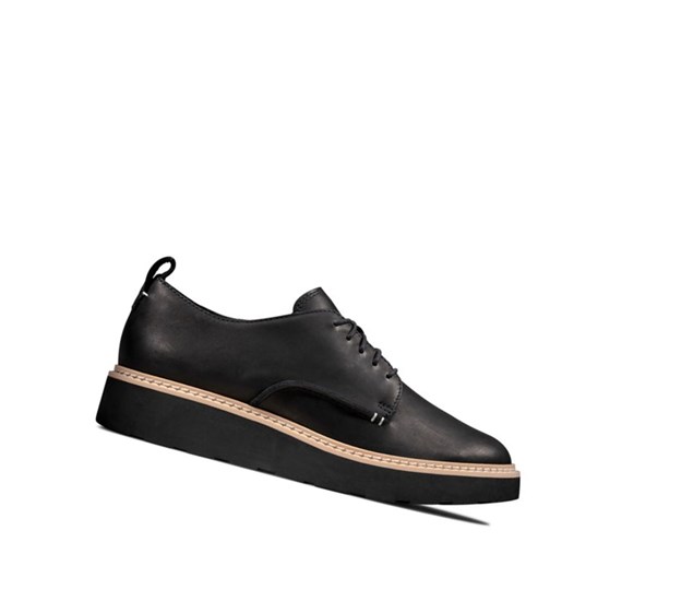 Zapatos Planos Clarks Trace Walk Cuero Mujer Negras | HVDA-75324