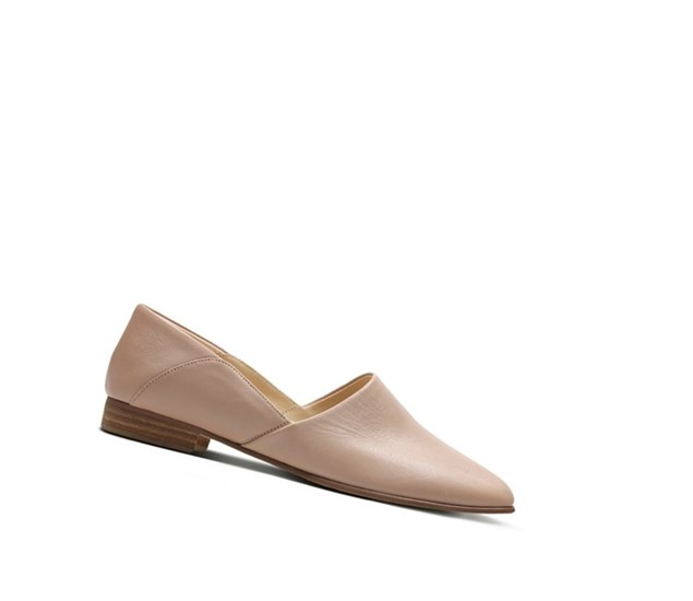 Zapatos Slip On Clarks Pure Tone Cuero Mujer Arena | FVSP-19067