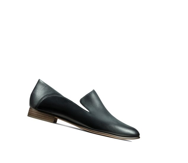 Zapatos Slip On Clarks Pure Viola Cuero Mujer Negras | WMRN-27341