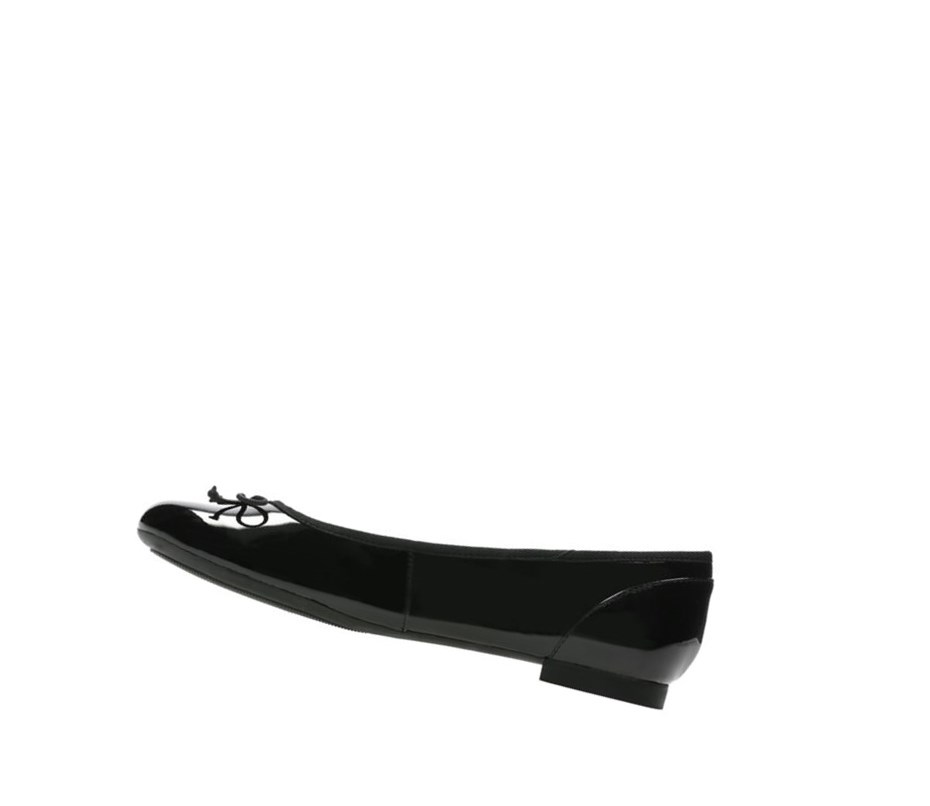 Ballerinas Clarks Couture Bloom Charol Mujer Negras | QWTK-72531