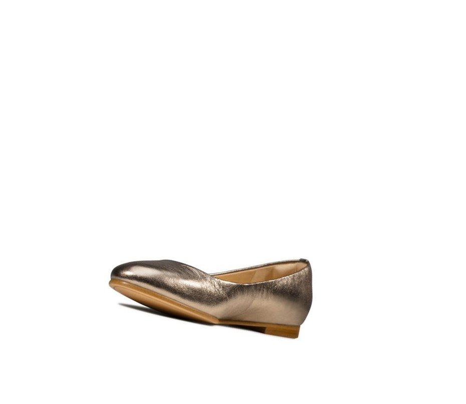 Ballerinas Clarks Grace Piper Cuero Mujer Doradas | JDYK-61934