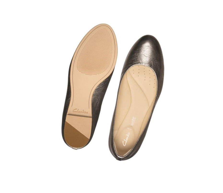 Ballerinas Clarks Grace Piper Cuero Mujer Doradas | JDYK-61934