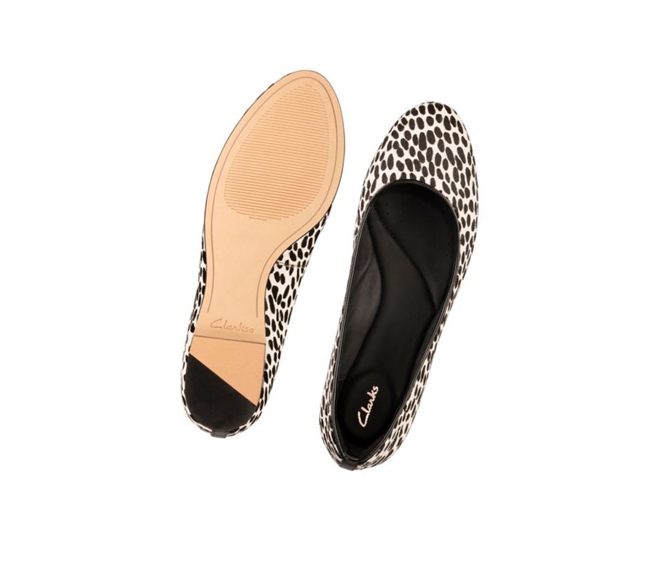 Ballerinas Clarks Grace Piper Print Cuero Mujer Leopardo | SAHU-63241