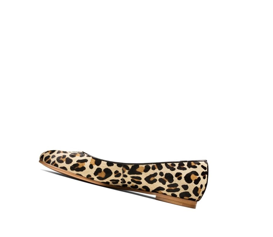 Ballerinas Clarks Grace Piper Print Cuero Mujer Leopardo | USKD-97261