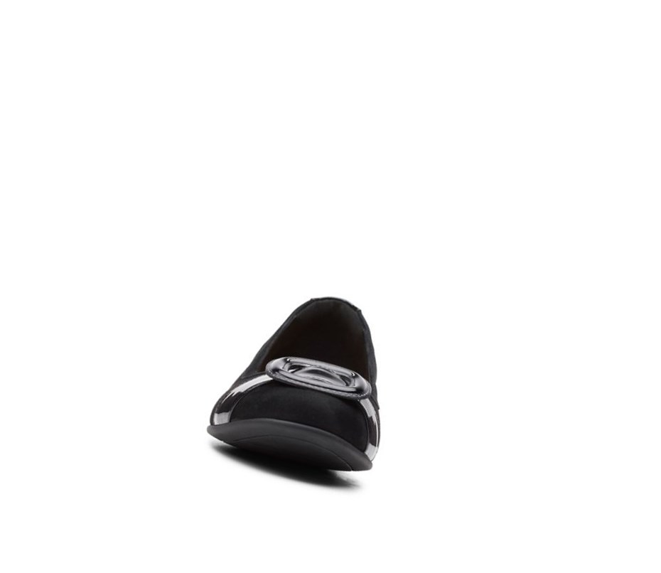 Ballerinas Clarks Un Blush Cove Gamuza Mujer Negras | OFMG-42837