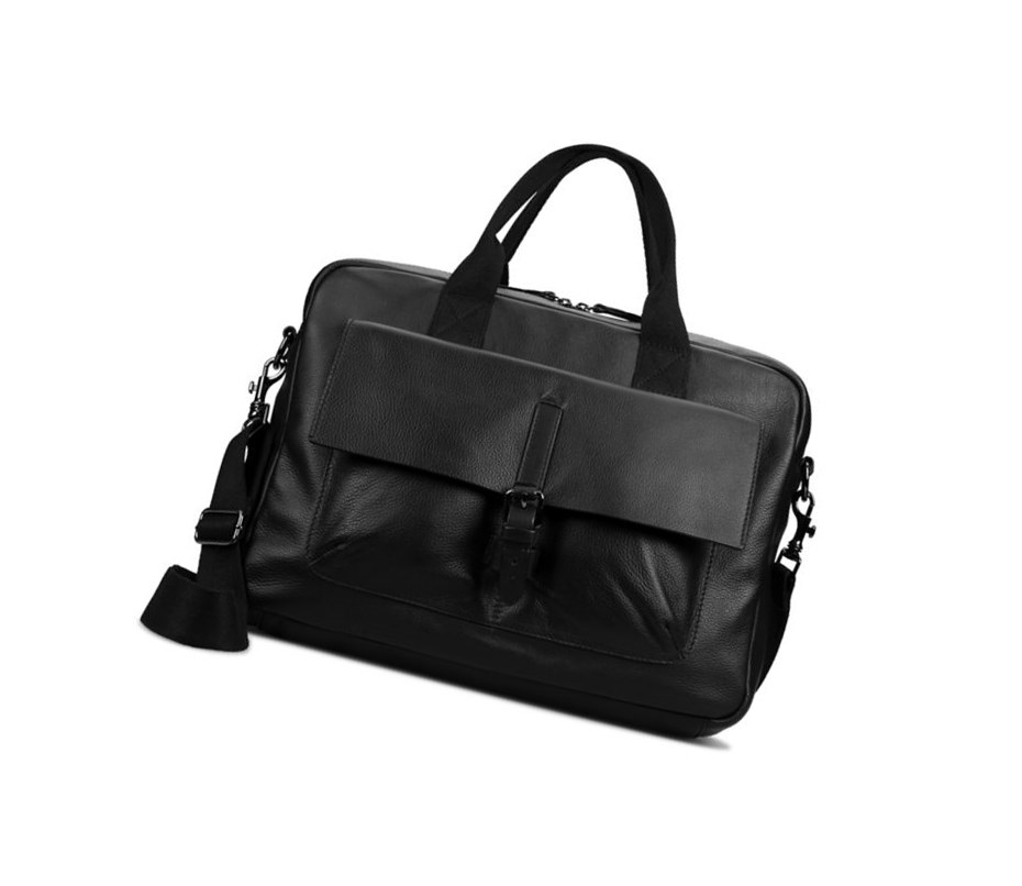 Bolsos Mini Clarks The Banks Textil Hombre Negras | JGAU-64723