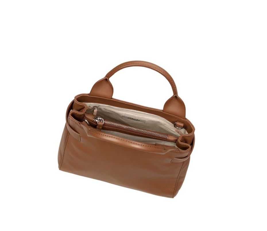 Bolsos Mini Clarks The Ella Small Cuero Mujer Marrones | MLSU-05387