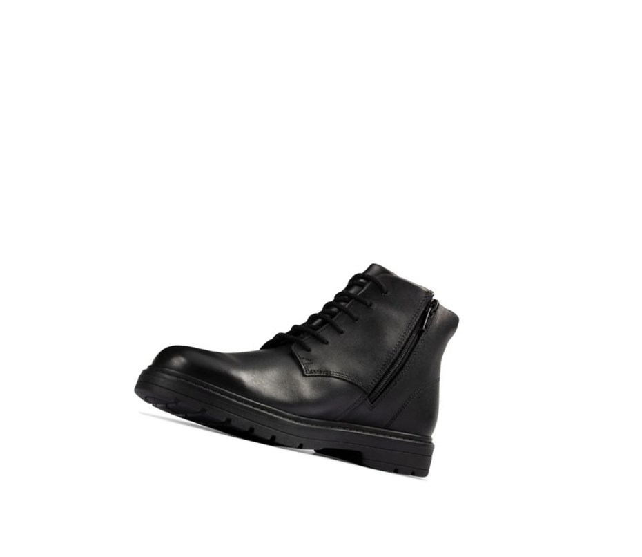 Botas Cuero Clarks Loxham Walk Gore-tex Cuero Niña Negras | FIGV-03687