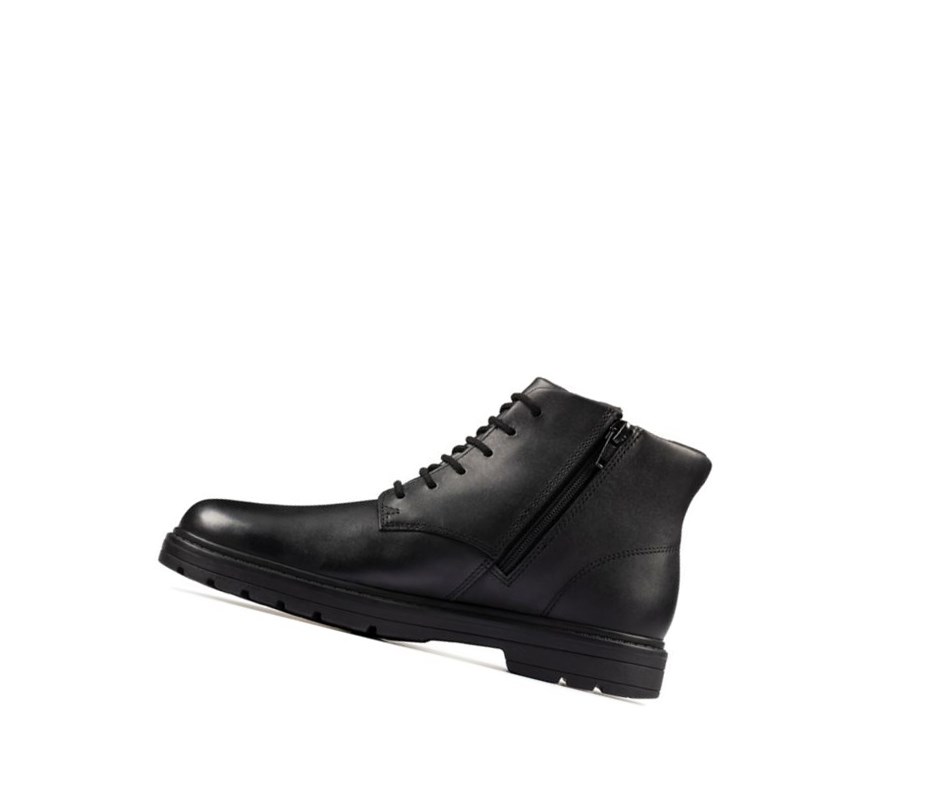 Botas Cuero Clarks Loxham Walk Gore-tex Cuero Niña Negras | FIGV-03687