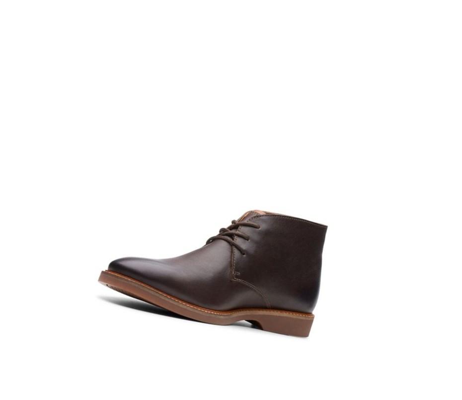 Botas De Desierto Clarks Atticus Limit Cuero Hombre Marrones Oscuro | CVYD-06819