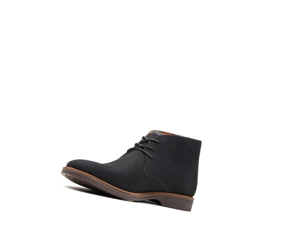 Botas De Desierto Clarks Atticus Limit Nubuck Cuero Hombre Negras | GSYO-79126