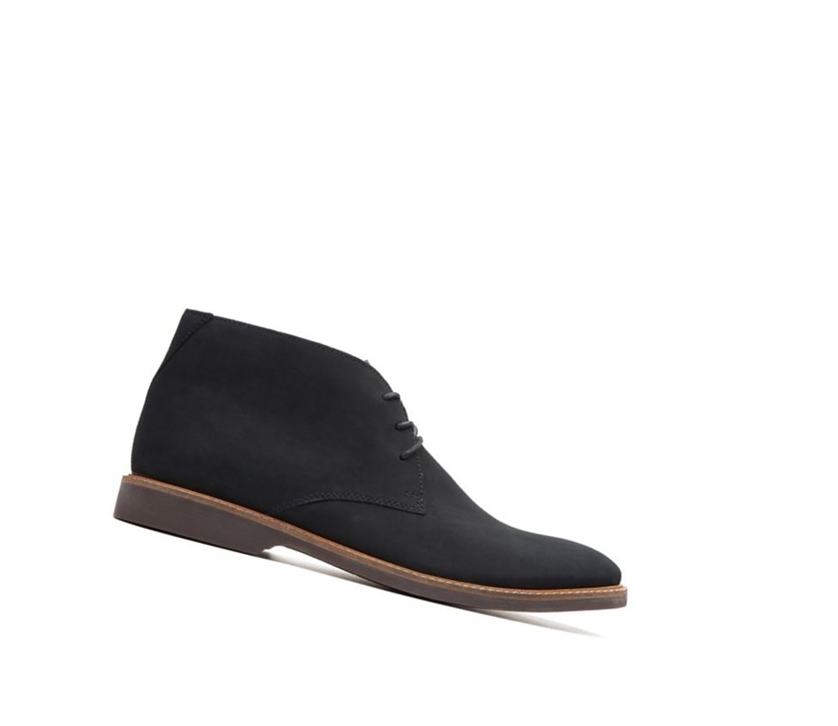 Botas De Desierto Clarks Atticus Limit Nubuck Cuero Hombre Negras | GSYO-79126