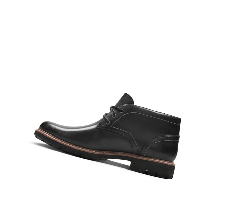 Botas De Desierto Clarks Batcombe Lo Cuero Hombre Negras | AFLK-80367