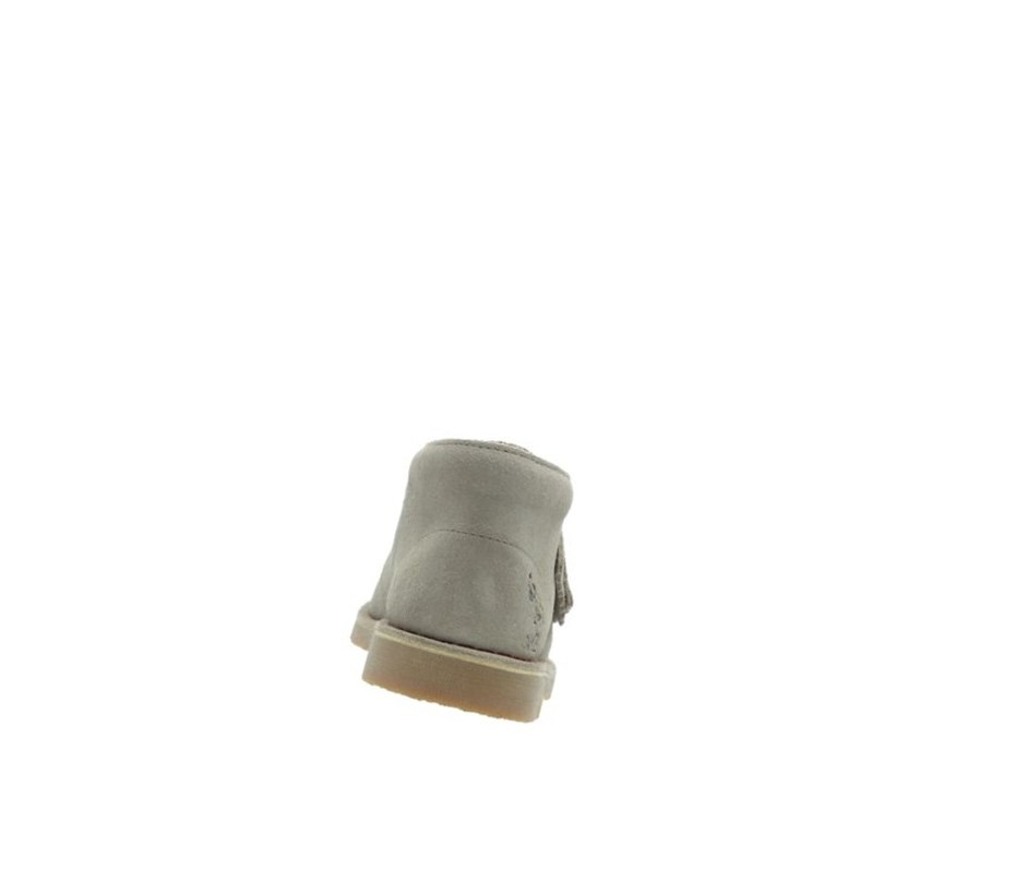 Botas De Desierto Clarks Iconic Embossed Gamuza Niño Beige | NPZC-23154