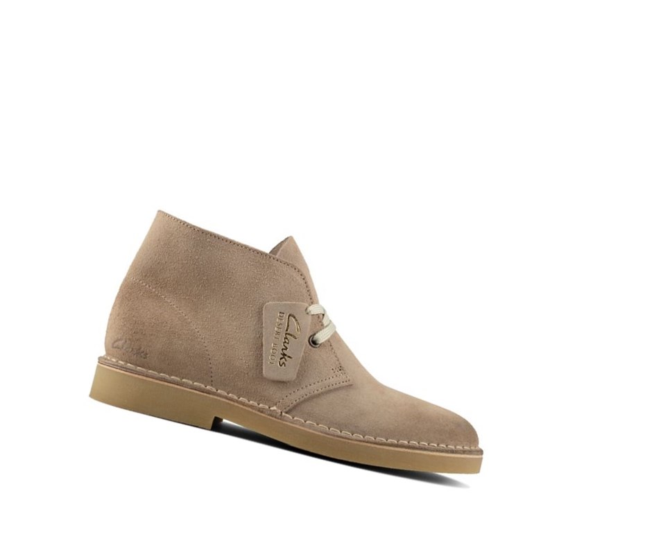 Botas De Desierto Clarks Ligeros Gamuza Mujer Beige | AOQV-21450