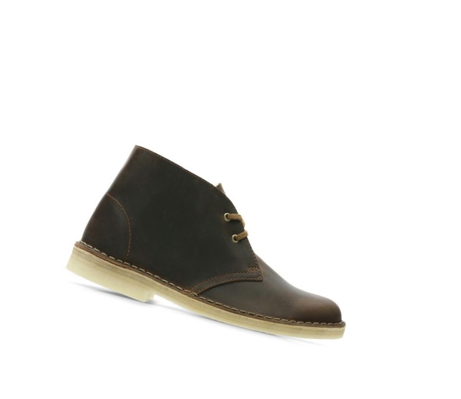 Botas De Desierto Clarks Originales Cuero Mujer Marrones Oscuro | BAON-90637