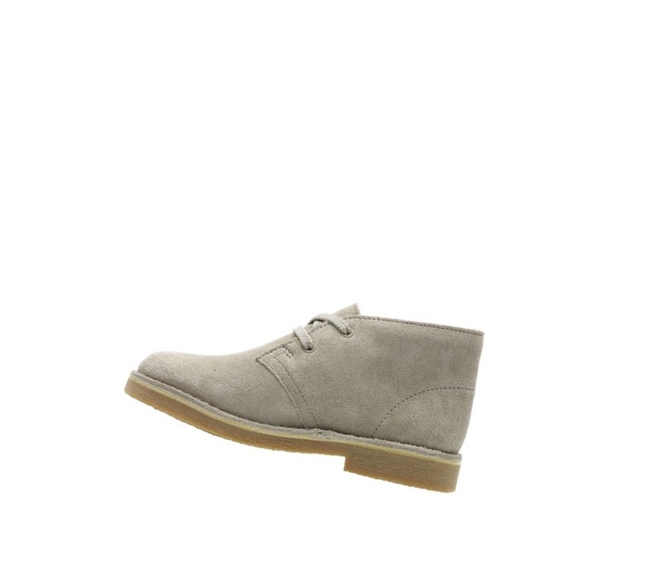 Botas De Desierto Clarks Originales Gamuza Niña Beige | BZAN-54370