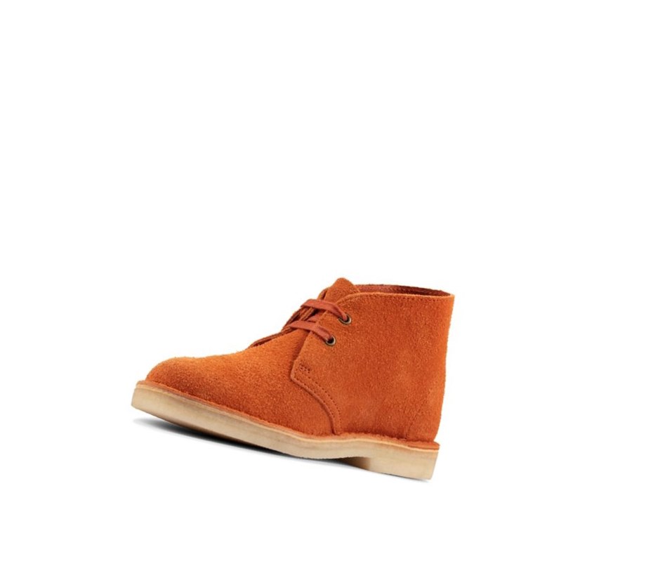 Botas De Desierto Clarks Originales Gamuza Mujer Naranjas | GSJA-63820