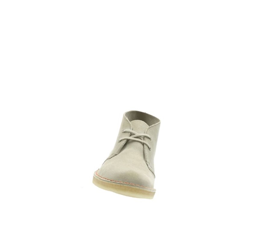 Botas De Desierto Clarks Originales Gamuza Mujer Beige | SPNO-28064